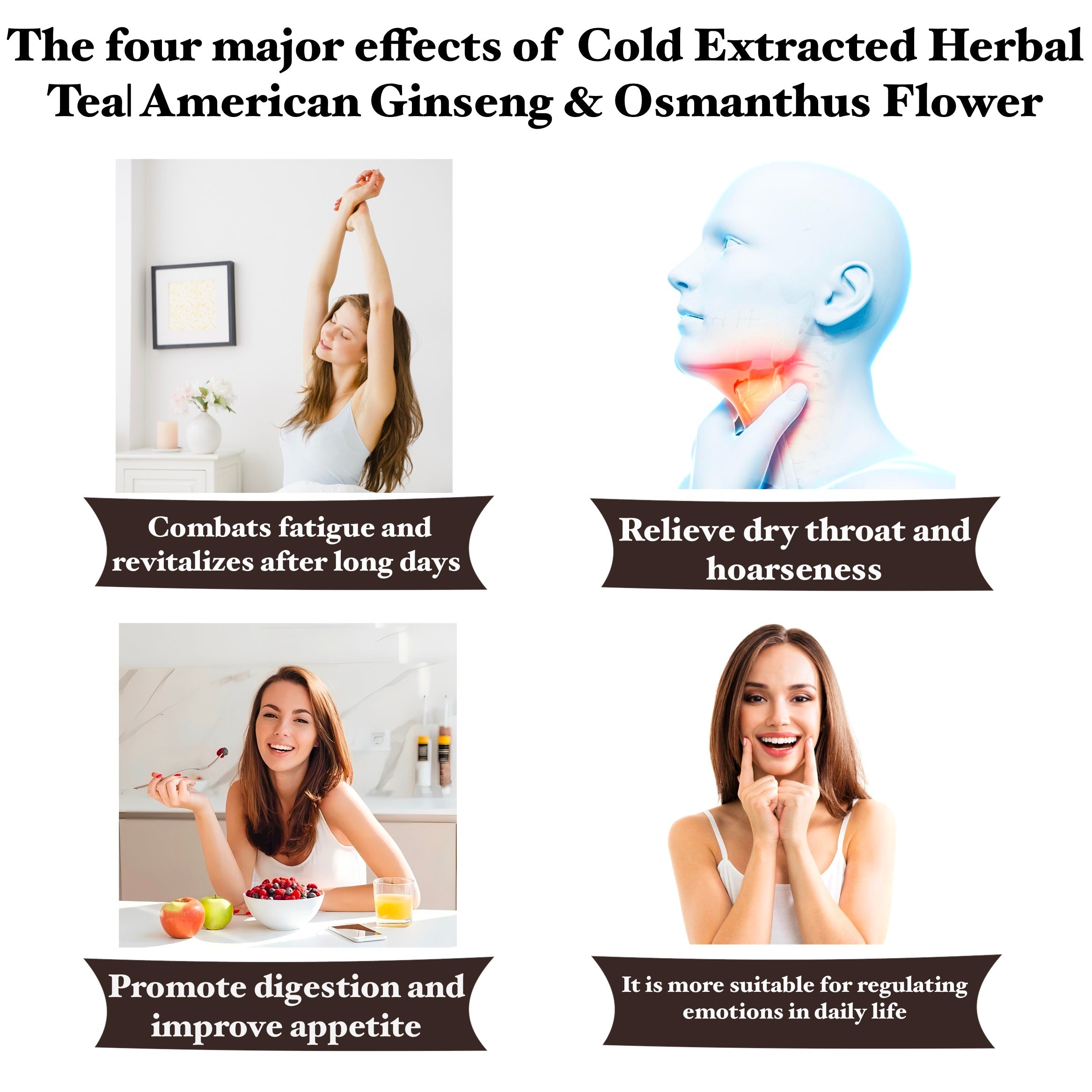 Cold Extracted Herbal Tea| American Ginseng & Osmanthus Flower