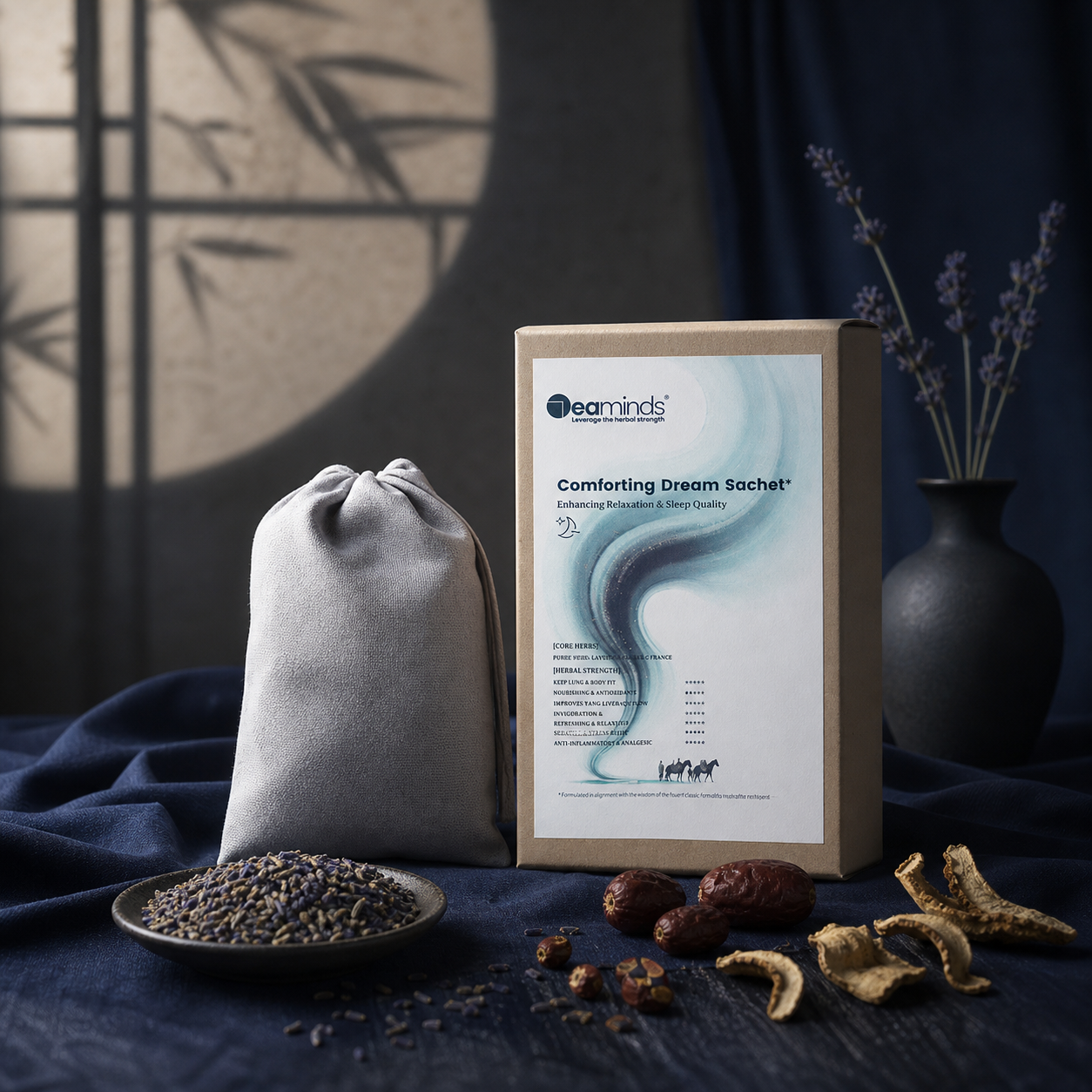 7eaminds Botanical Sachet · Jujube Seed, Lavender & Buddha’s Hand