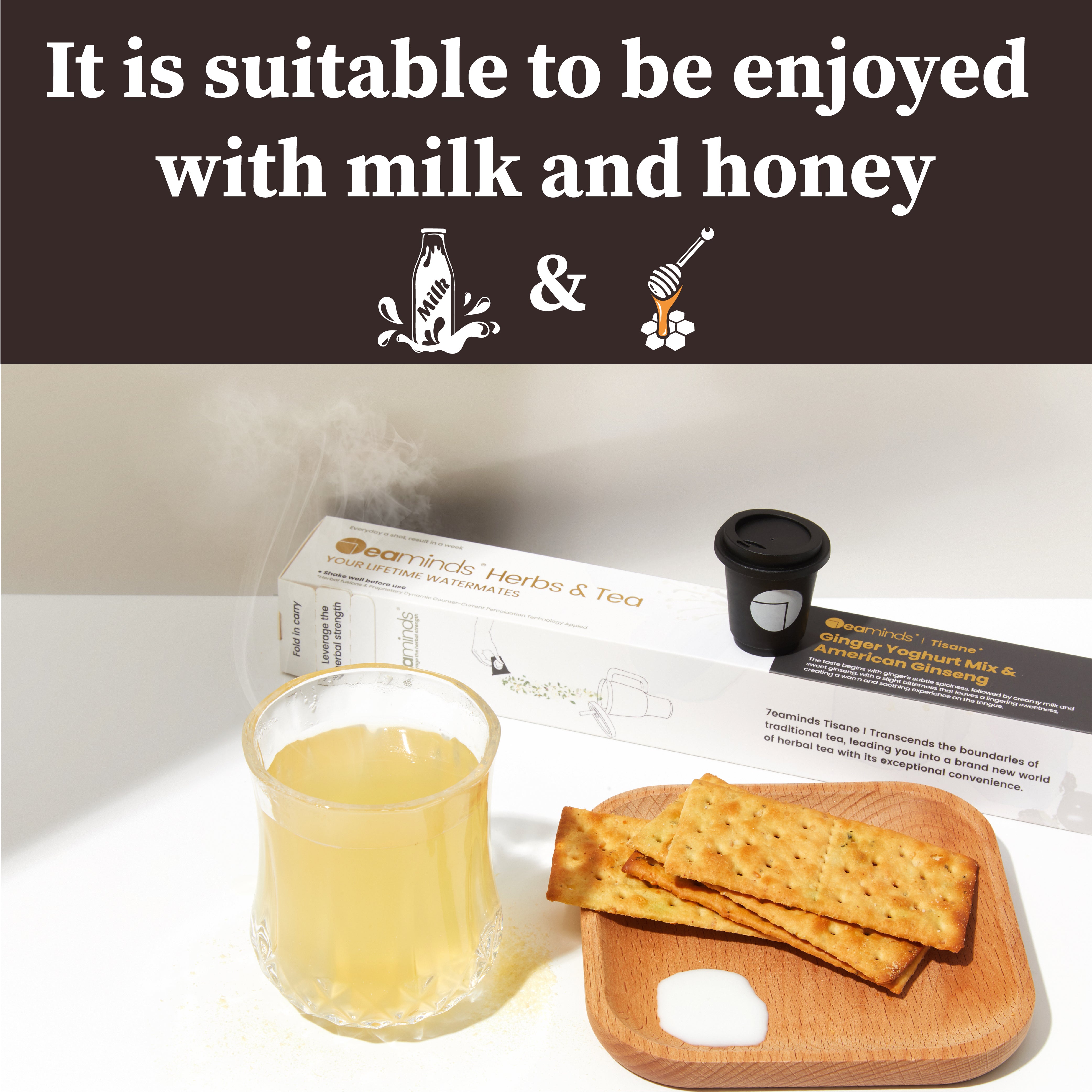 Cold Extracted Herbal Tea ｜ Ginger youghurt mix American Ginseng