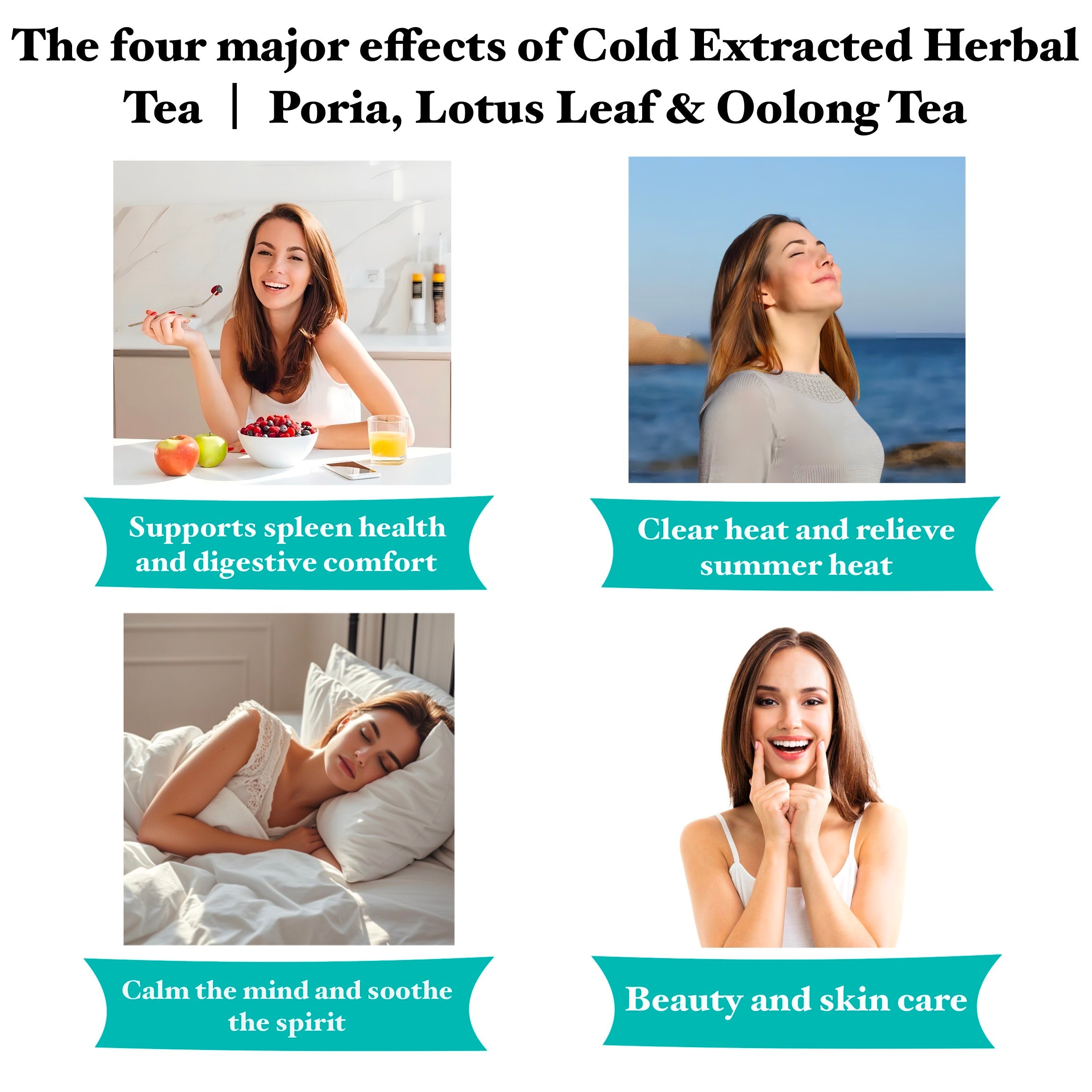 Cold Extracted Herbal Tea ｜ Poria, Lotus Leaf & Oolong Tea