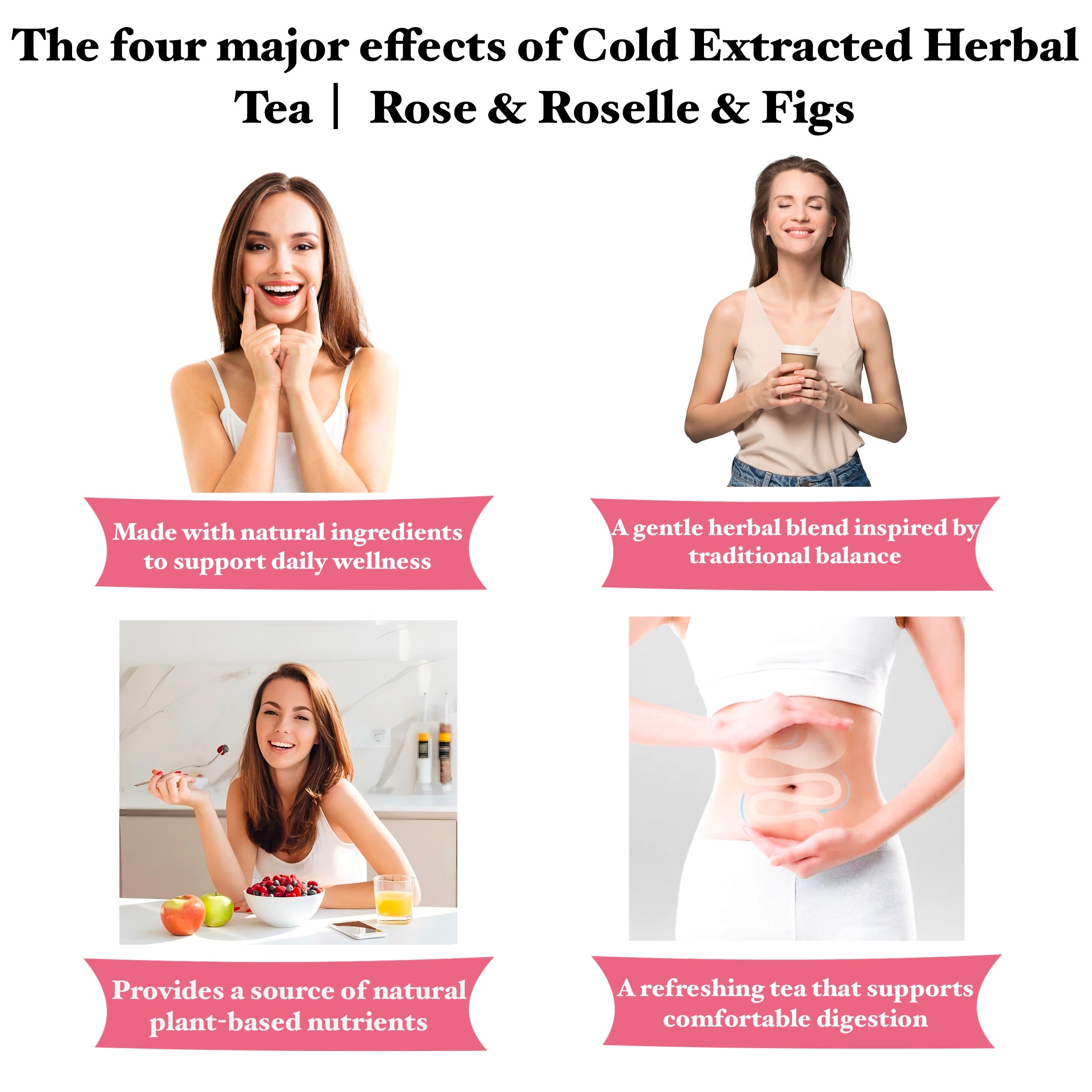 Cold Extracted Herbal Tea | Rose & Hibiscus & Figs