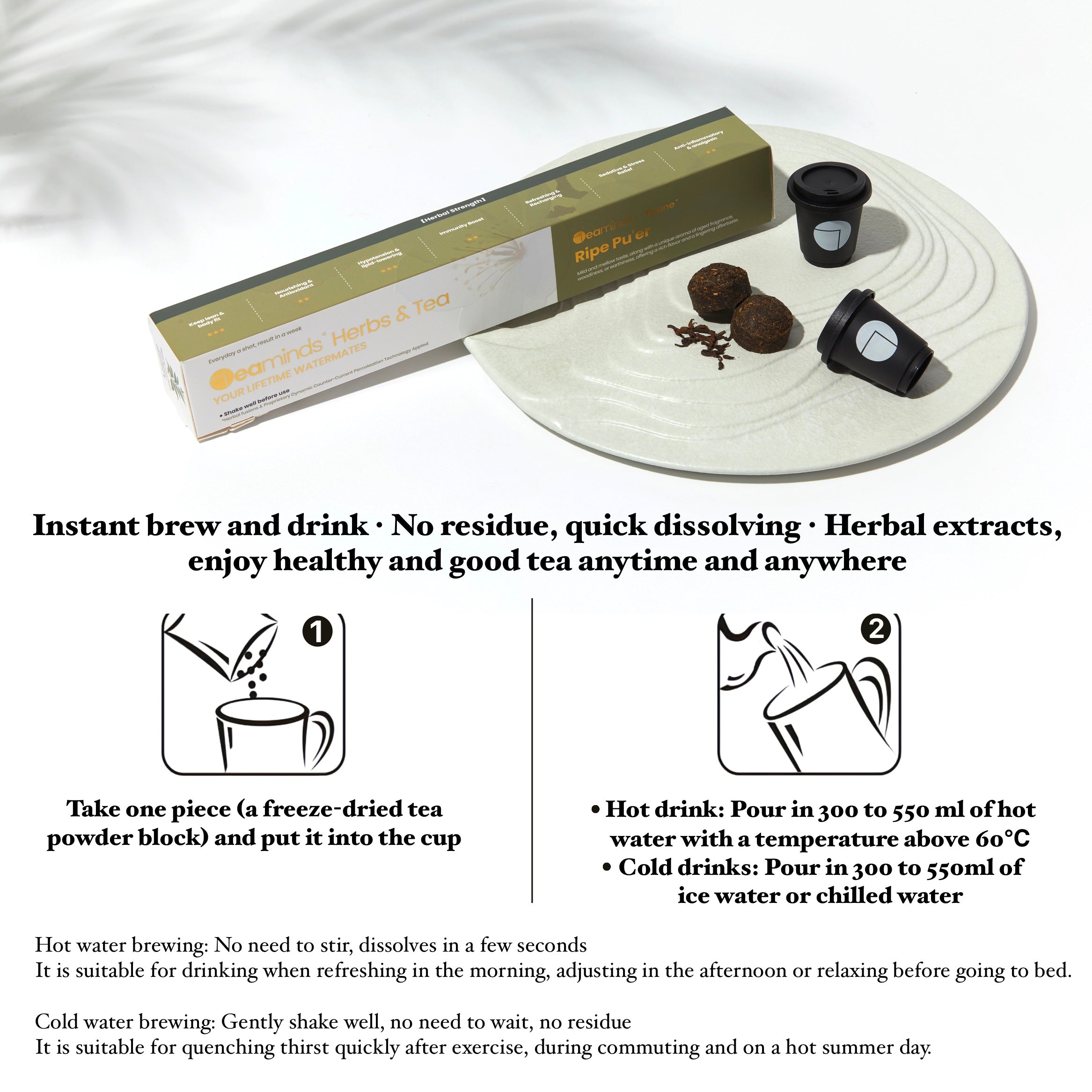 Cold Extracted Herbal Tea | Ripe Pu'er