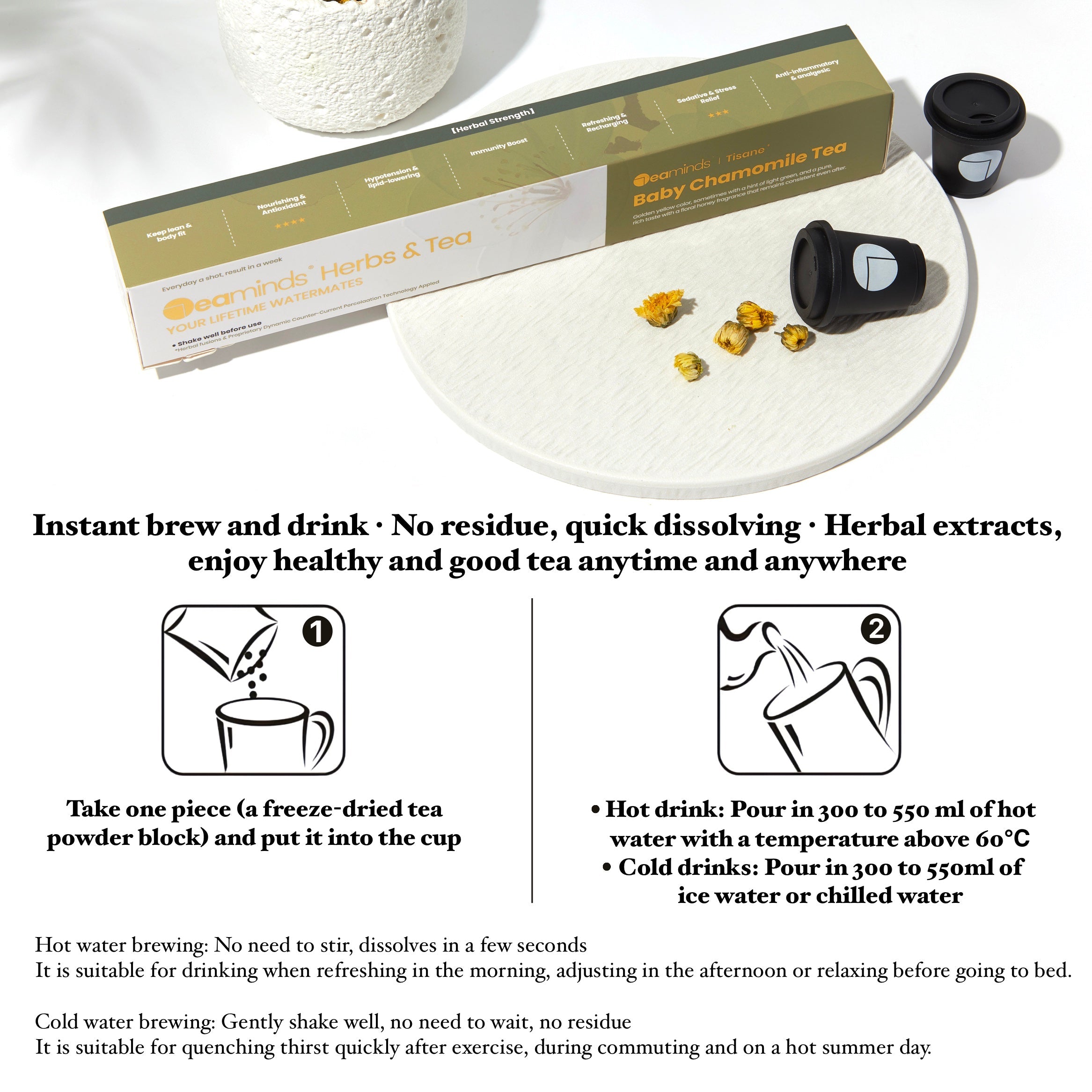 Cold Extracted Herbal Tea | Baby Chamonmile Tea