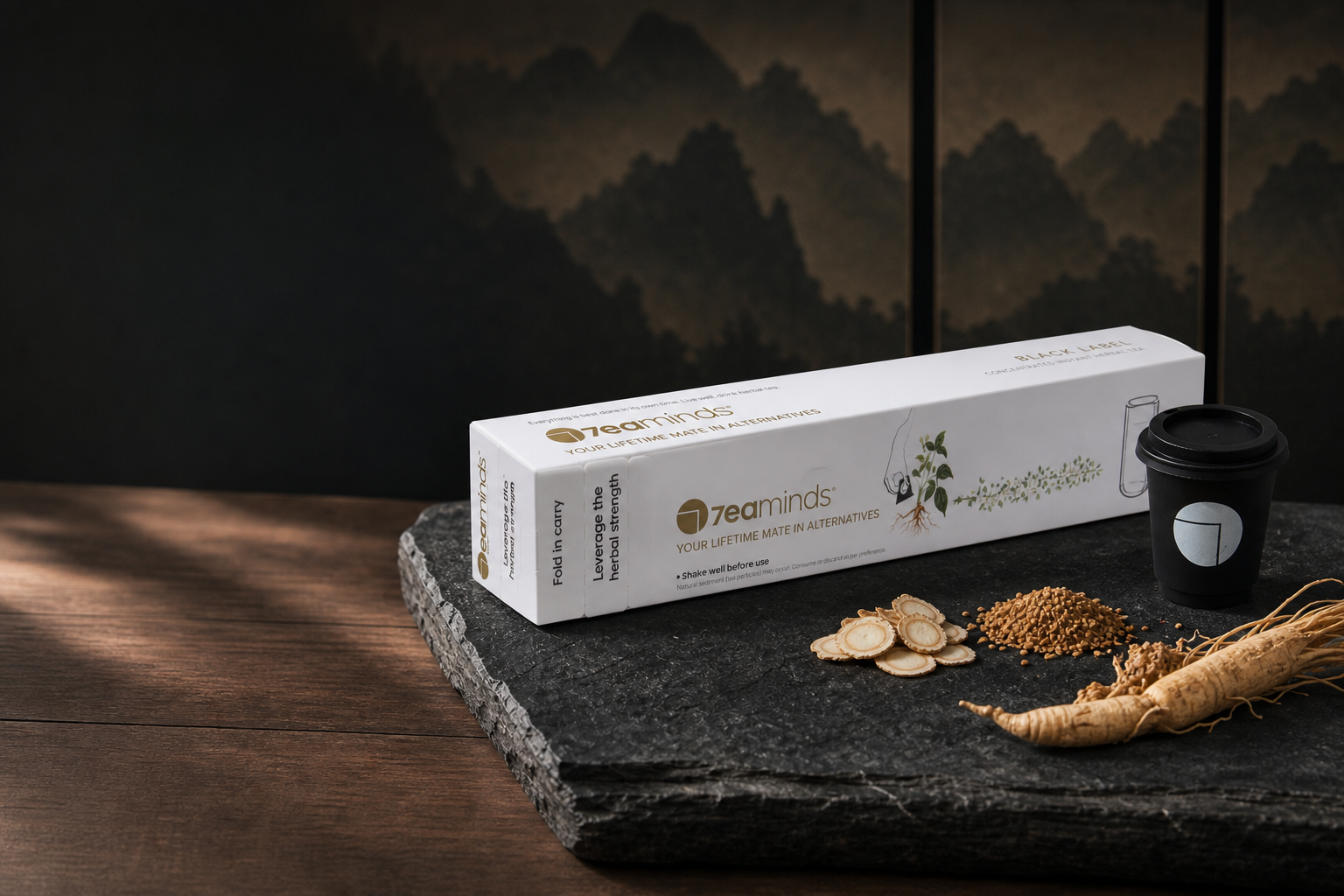 Black Label concentrated instant herbal tea by 7eaminds